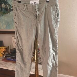 Frank & Eileen Women’s Ankle Cropped Chinos in Light Sage
